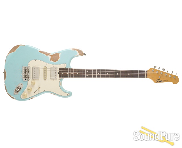 Tuttle Custom Classic S Daphne Blue Nitro Guitar #947 — image 4
