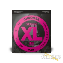 D'Addario XL ECB81 Chromes Flatwound Bass Guitar Strings