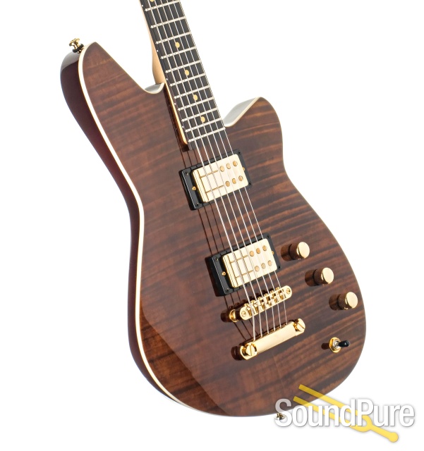 Reverend Descent RA 10th Ann. Guitar Violin Brown #68805 — image 2