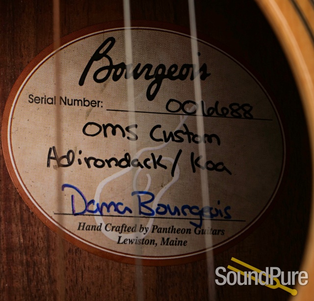 Bourgeois OMS Cutaway Adirondack/Koa Guitar #006688 - Used — image 5