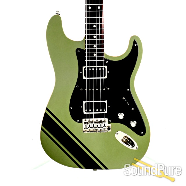 Tuttle Tuned S Star Lime Racing Stripe Guitar #719 - Used — image 1