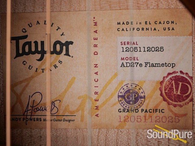 Taylor AD27e Guitar #1205112025 - Used — image 8