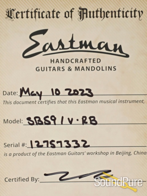 Eastman SB59/V-RB Electric Guitar #12757332 - Used — image 6