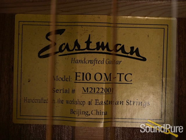 Eastman E10OM-TC Adirondack/Mahogany #M2122001 - Used — image 8