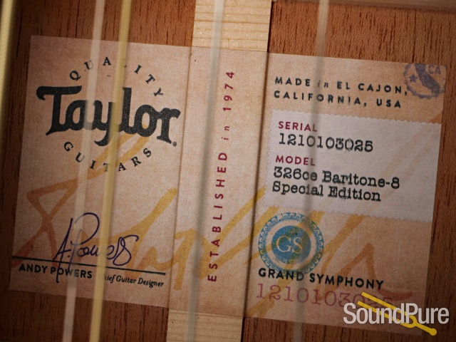 Taylor 326ce Baritone-8 Special Guitar #1210103025-Used — image 8