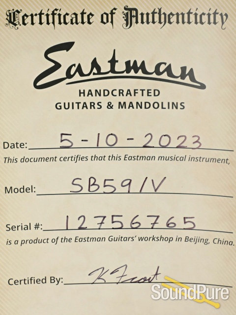 Eastman SB59/V Classic Varnish Guitar #12756765 - Used — image 5