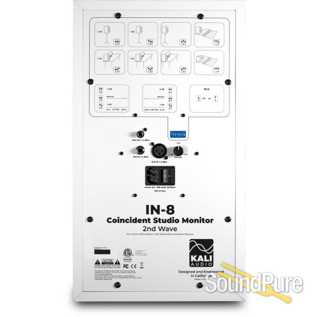 Kali Audio IN-8 V2 3-Way Studio Monitor Pair White — image 7