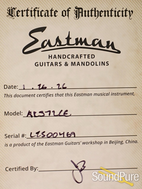 Eastman AR372CE Archtop Electric Guitar #L2500469 — image 5