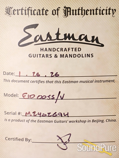 Eastman E10OOSS/V  Guitar #M2402694 — image 5