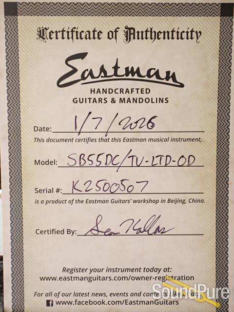 Eastman SB55DC/TV-LTD-OD Limited Edition Guitar #K2500507 — image 5