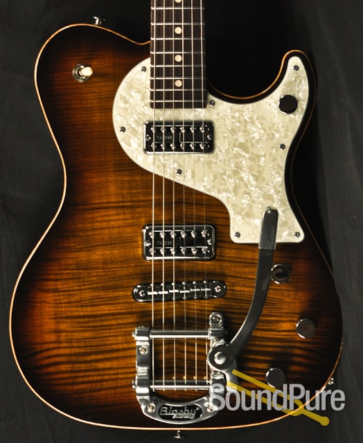 Melancon Cajun Gentleman Tiger Eye Burst Semi-Hollow Guitar — image 13