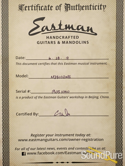 Eastman MDB102-MS Mandolin #19051040 - Used — image 5