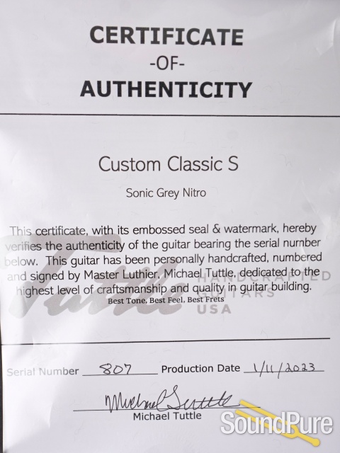 Tuttle Classic S Guitar #807 - Used — image 5