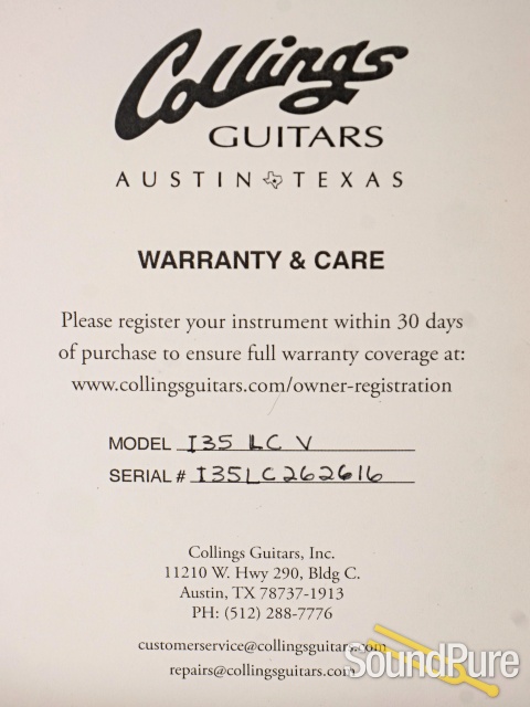 Collings I-35 LC V Guitar #I35LC262616 — image 5