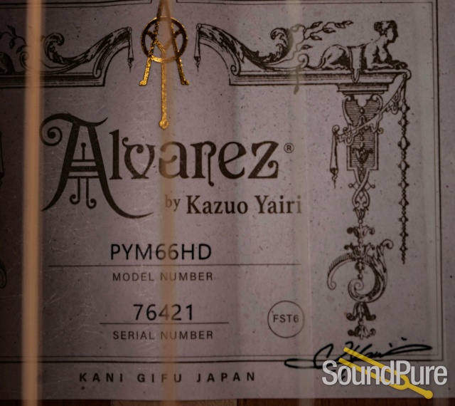 Alvarez Yairi PYM66HD Guitar #76421 - Used — image 2