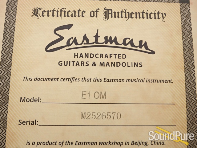 Eastman E1OM Guitar #M255670 — image 5