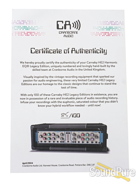 Cranborne Carnaby HE2 Legacy Edition Stereo Equalizer - Used — image 2
