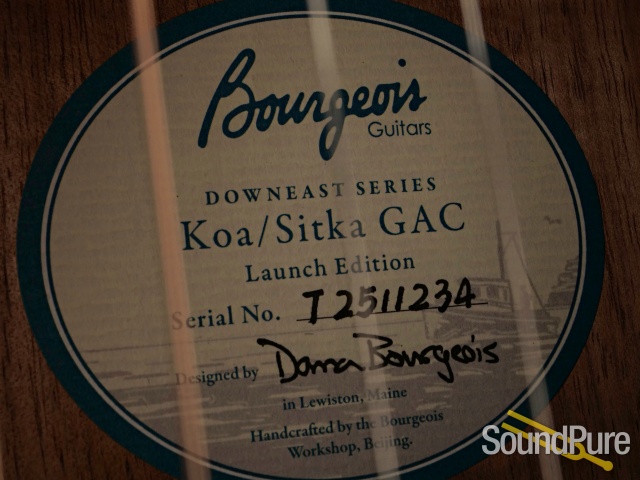 Bourgeois Down East Series Koa/ Sitka GAC Guitar #T2511234 — image 8