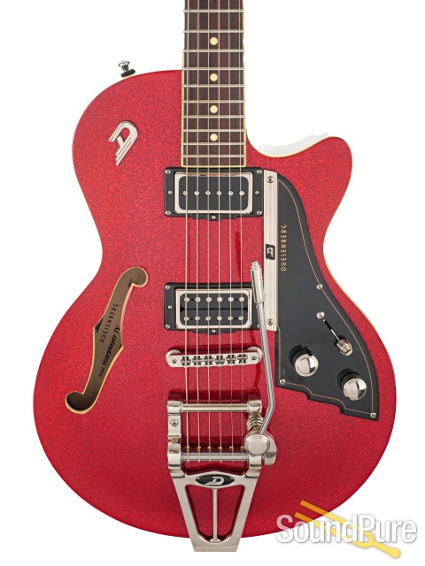 Duesenberg Red Sparkle Star Player Guitar #190943 - Used — image 1