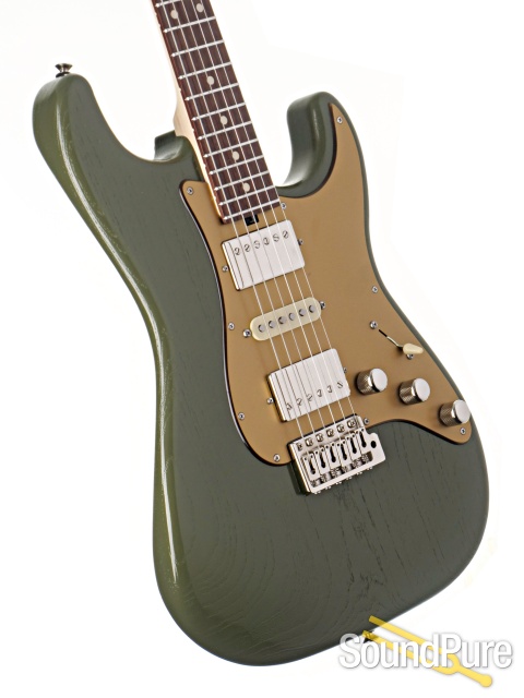 Tuttle Custom Classic S Open Pore Olive Drab Guitar #976 — image 2