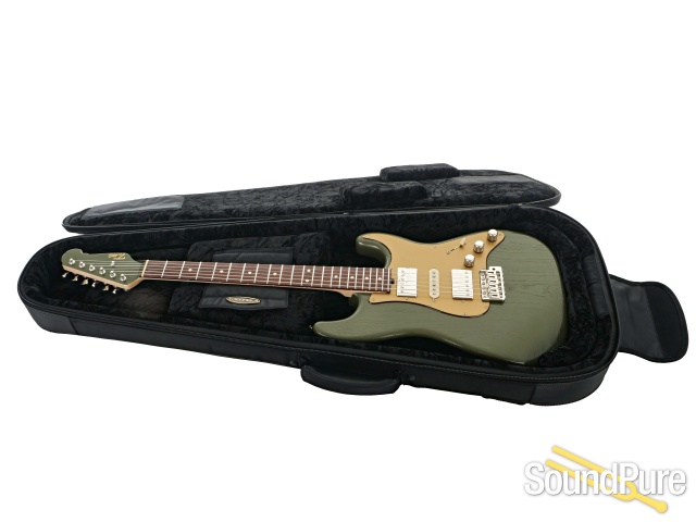 Tuttle Custom Classic S Open Pore Olive Drab Guitar #976 — image 6