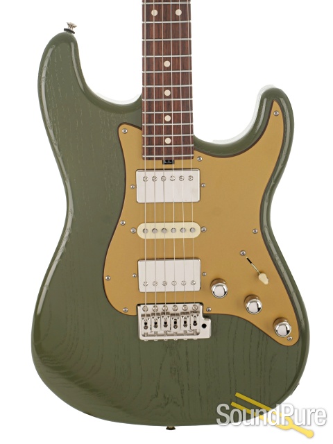 Tuttle Custom Classic S Open Pore Olive Drab Guitar #976 — image 1