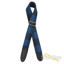 LM Products CF-BKB Blue River Flannel Guitar Strap