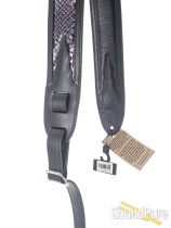 LM Products FLS-BK Gallery Luxe Snake Guitar Strap - Black