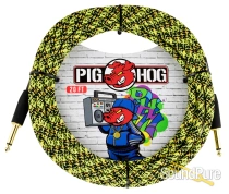 Pig Hog "Yellow Graffiti" Instrument Cable, 20ft Straight