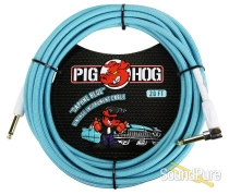 Pig Hog "Daphne Blue" Instrument Cable, 20ft Right Angle
