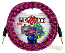 Pig Hog "Pink Graffiti" Instrument Cable, 20ft Straight