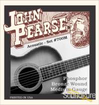 John Pearse #700M PH Bronze Medium Acoustic Guitar Strings