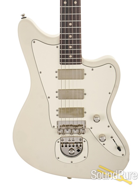 Anderson Raven Classic Satin Olympic White Guitar #06-22-26P