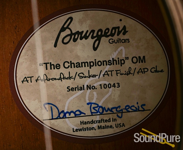 Bourgeois Championship OM Guitar #10043 - Used — image 4