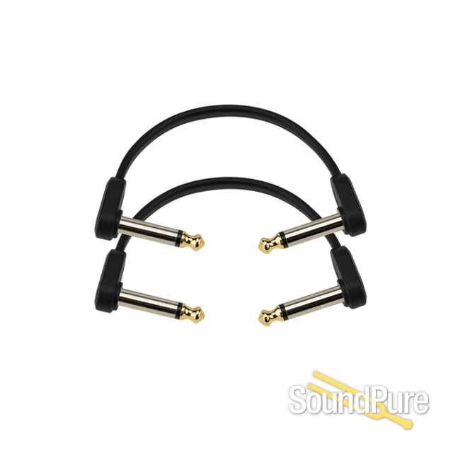 D'Addario Custom Series 4" Flat Patch Cables - 2 Pack — image 1