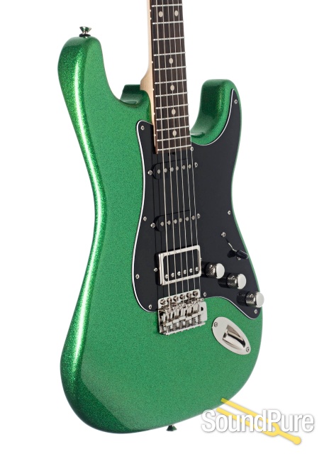 Tuttle Tuned S Green Sparkle Electric Guitar #680 - Used — image 3