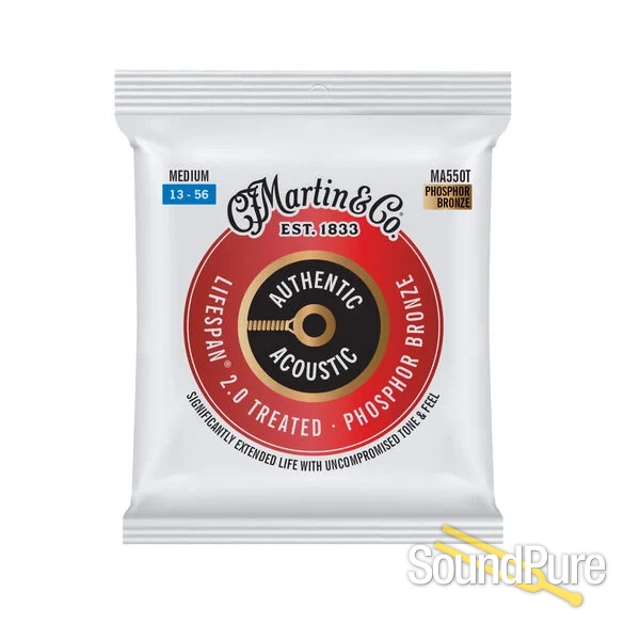 Martin Authentic Acoustic Lifespan® 2.0 Guitar Strings 13-56 — image 1