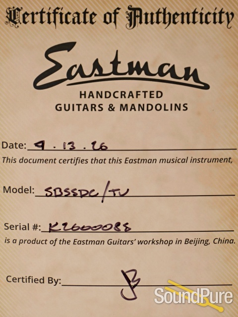 Eastman SB55DC/TV Guitar #K2600085 — image 7
