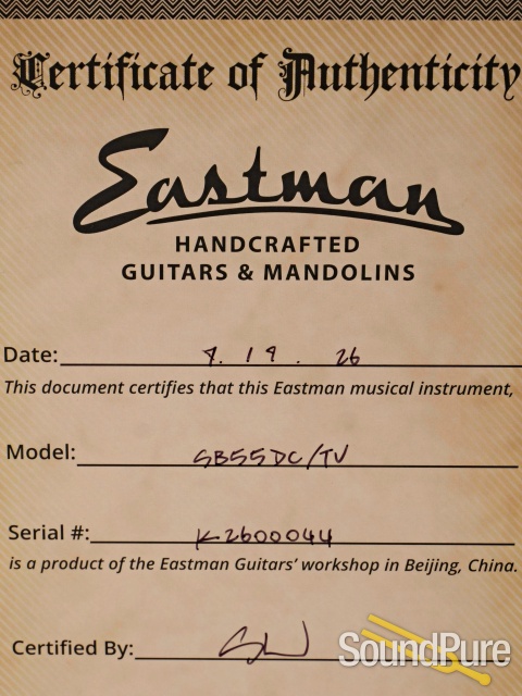 Eastman SB55DC/TV Guitar #K2600044 — image 7