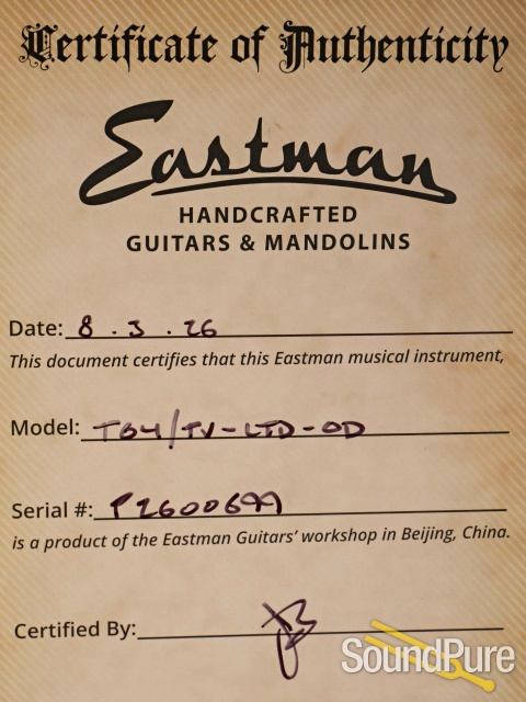 Eastman T64/TV-LTD-OD Guitar #P2600699 — image 7