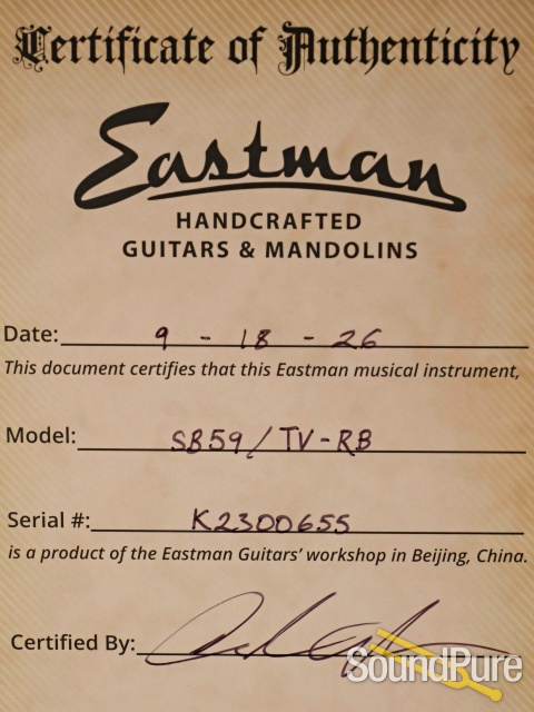 Eastman SB59/TV-RB Guitar #K2300655 — image 7