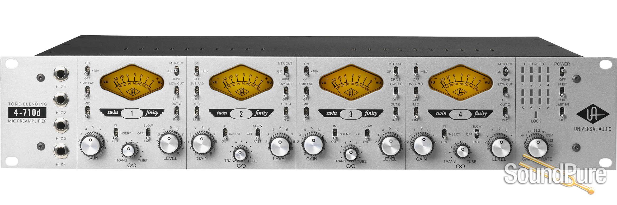 Universal Audio 4-710d Four-Channel Mic Preamp | Soundpure.com
