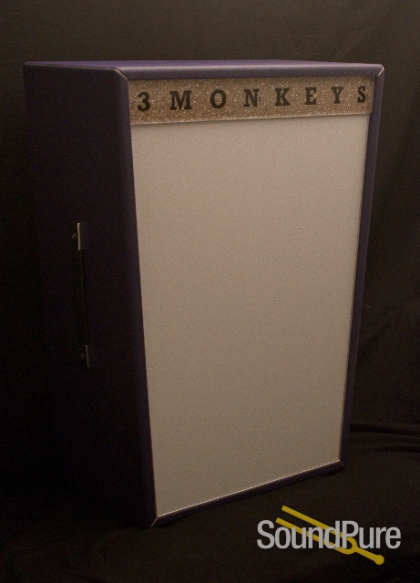 3 Monkeys 2X12 Trapezoid Speaker Cabinet Purple Tolex — image 6