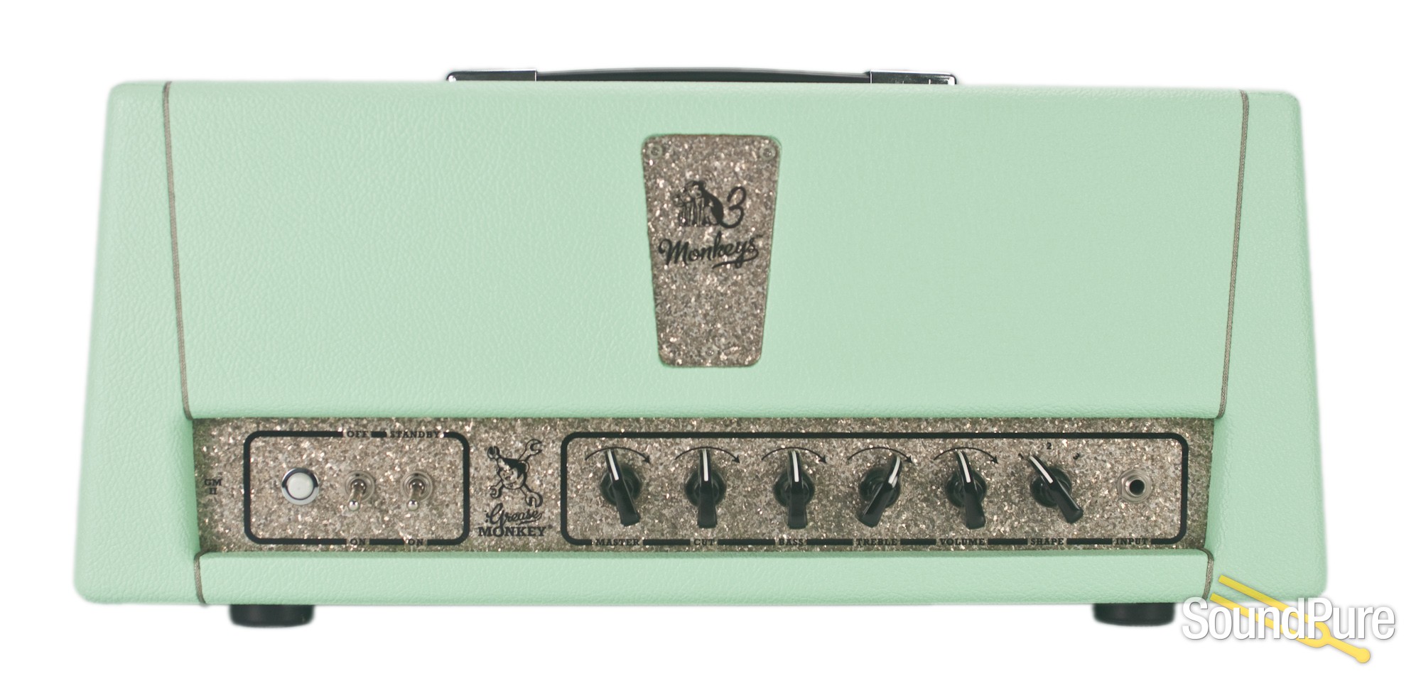 3 Monkeys Grease Monkey Ii Surf Green Tolex Amplifier Head 3 monkeys grease monkey vs 65amps empire. 3 monkeys grease monkey ii surf green
