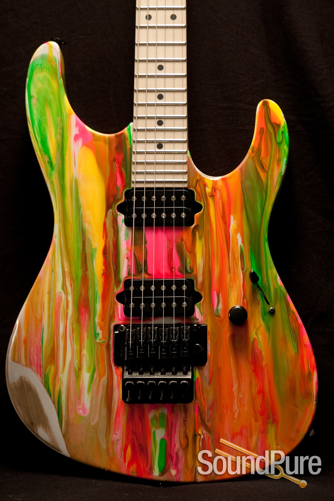 Suhr Modern Antique 80's Shred Neon Drip Electric Guitar