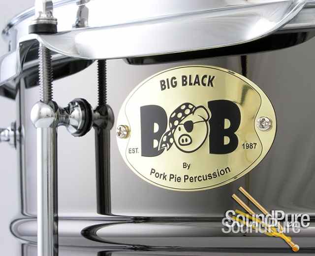 Pork Pie 6.5x14 Big Black Brass Snare Drum — image 5