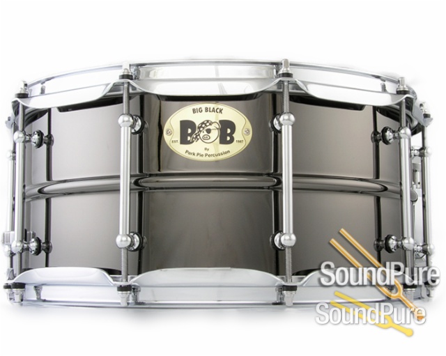 Pork Pie 6.5x14 Big Black Brass Snare Drum — image 1
