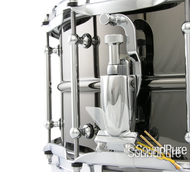 Pork Pie 6.5x14 Big Black Brass Snare Drum — image 6