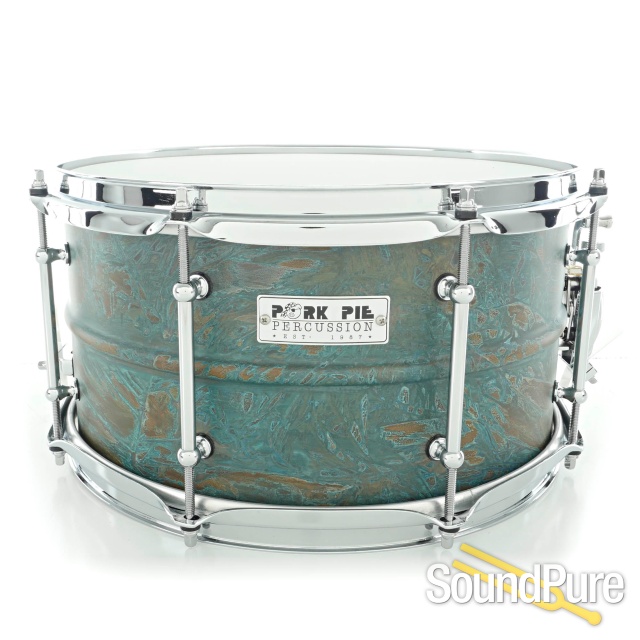 Pork Pie 7x13 Brass Patina Snare Drum — image 1