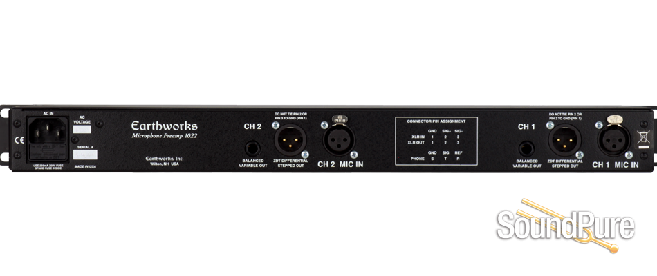 Earthworks 1022 Mic Preamp Zero Distortion Technology